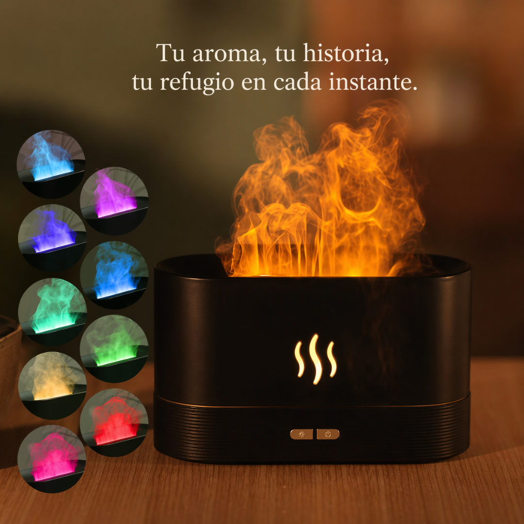Humidificador con efecto llama